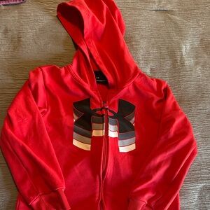 Under Armour Kids Red Zip-Up Hoodie